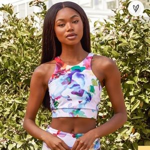 Lulus Make Progress Multi Print medium impact sports bra